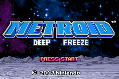 Metroid Zero Mission - Deep Freeze (Hack) — Title screen